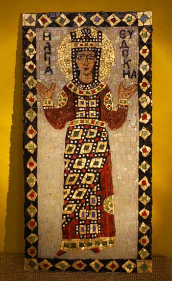 Mosaic Icon - Saint Eudokia - masterpiece