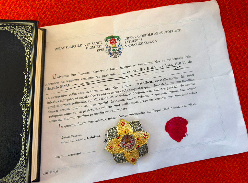 Multy-Reliquary - from the Belt (Girdle), Hair and Veil of Virgin Mary